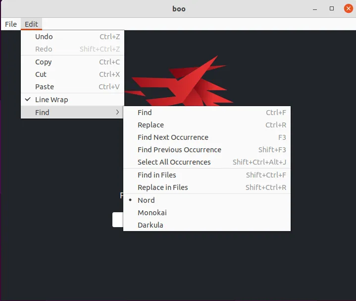 wails-menus-linux screenshot